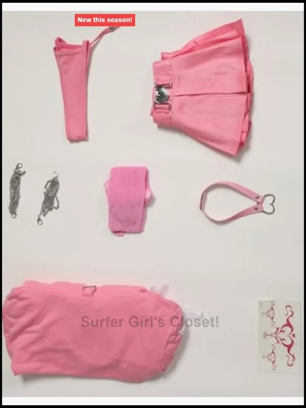 Valentine's Day Lingerie Set with Heart Cutout Hoodie and Skirt